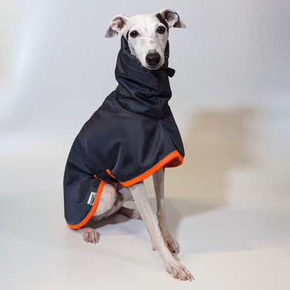 Whippet | Waterproof Coat - Tempest Blue/Orange