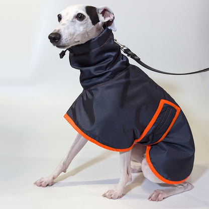 Whippet | Waterproof Coat - Tempest Blue/Orange