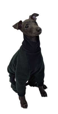 jumpsuit dark green italian greyhound whippet