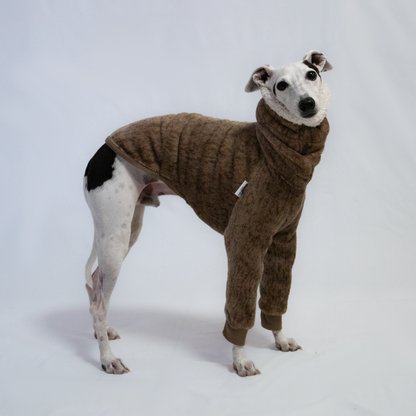 Italian Greyhound & Whippet Eskimo sherpa sweater, brown – dog clothing | Kis olasz agár & whippet Eskimo sherpa pulóver, barna – kutyaruha | Hound Theory