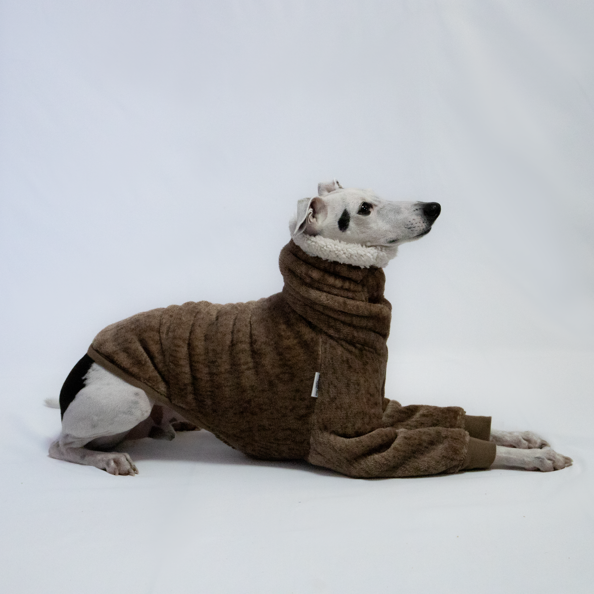 Italian Greyhound & Whippet Eskimo sherpa sweater, brown – dog clothing | Kis olasz agár & whippet Eskimo sherpa pulóver, barna – kutyaruha | Hound Theory