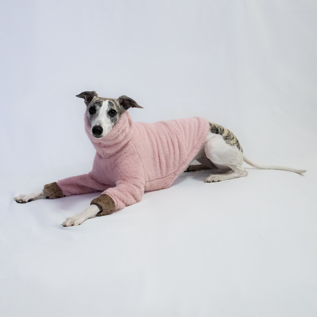 Italian Greyhound & Whippet Eskimo sherpa sweater, pink – dog clothing | Kis olasz agár & whippet Eskimo sherpa pulóver, rózsaszín – kutyaruha | Hound Theory