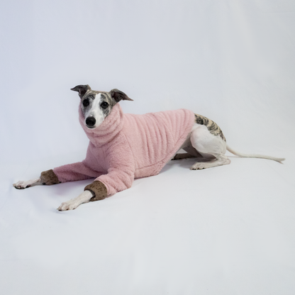 Italian Greyhound & Whippet Eskimo sherpa sweater, pink – dog clothing | Kis olasz agár & whippet Eskimo sherpa pulóver, rózsaszín – kutyaruha | Hound Theory