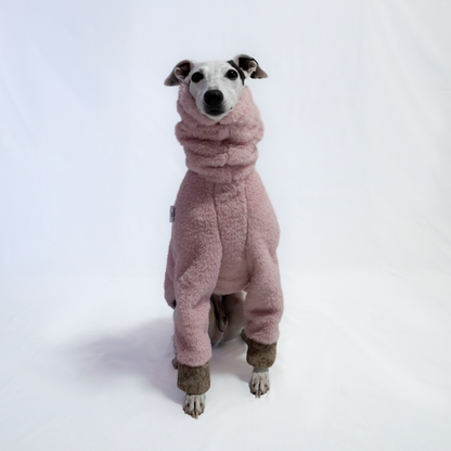 Italian Greyhound & Whippet Eskimo sherpa sweater, pink – dog clothing | Kis olasz agár & whippet Eskimo sherpa pulóver, rózsaszín – kutyaruha | Hound Theory