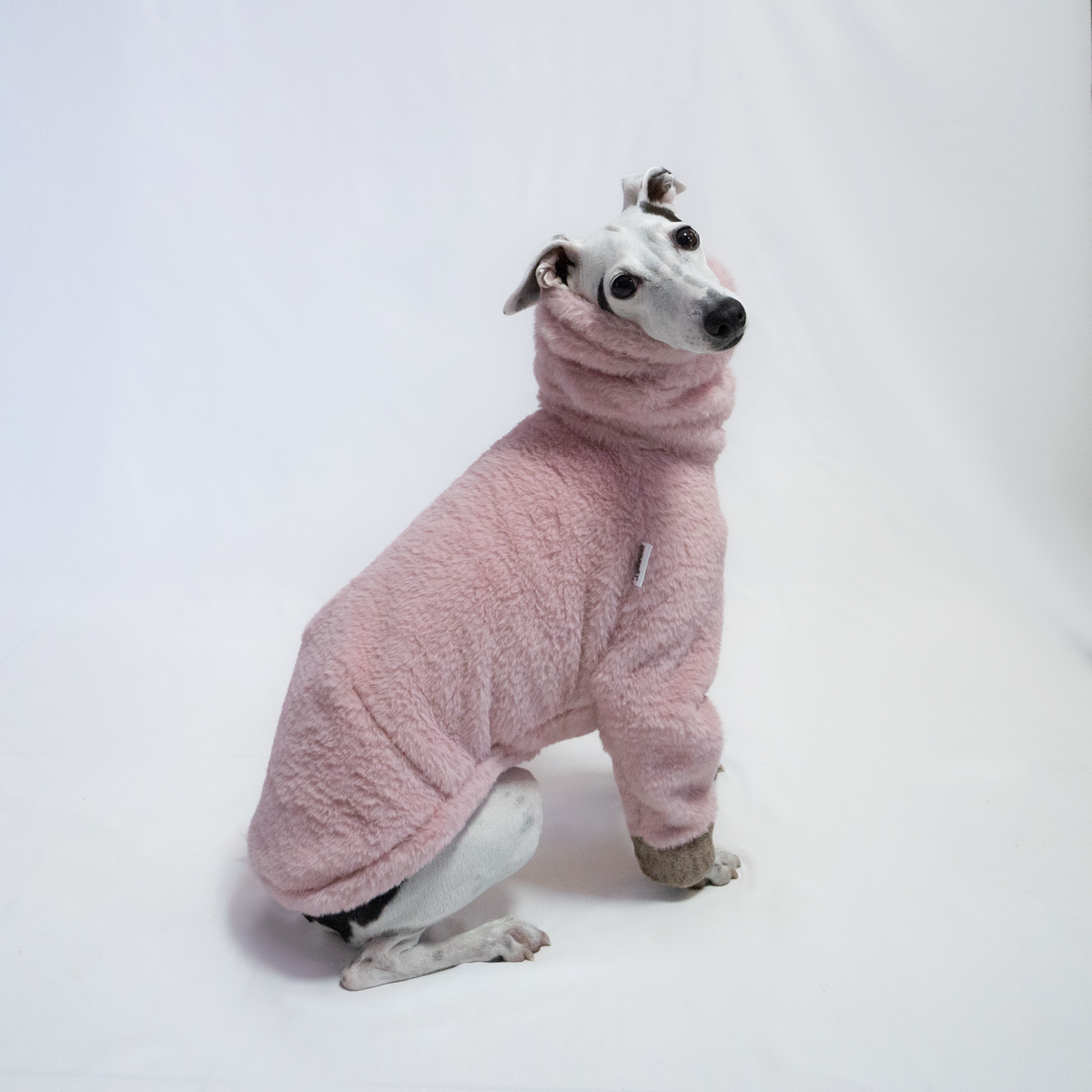Italian Greyhound & Whippet Eskimo sherpa sweater, pink – dog clothing | Kis olasz agár & whippet Eskimo sherpa pulóver, rózsaszín – kutyaruha | Hound Theory