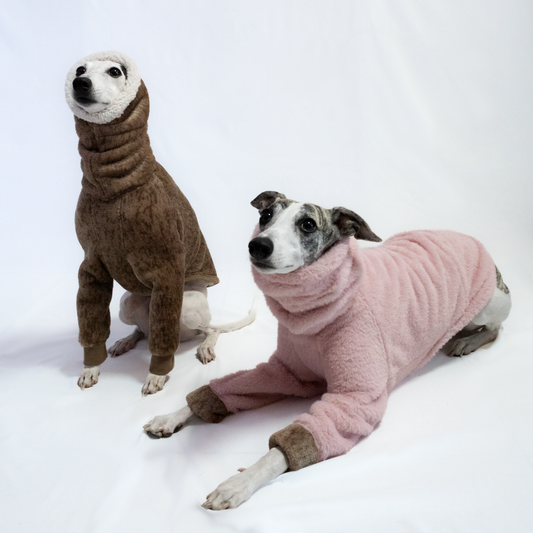 Italian Greyhound & Whippet Eskimo sherpa sweater, pink – dog clothing | Kis olasz agár & whippet Eskimo sherpa pulóver, rózsaszín – kutyaruha | Hound Theory
