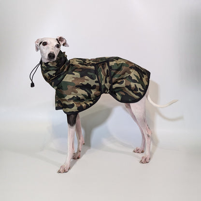 Italian Greyhound & Whippet waterproof coat, green – dog clothing | Kis olasz agár & whippet vízálló kabát, zöld – kutyaruha | Hound Theory
